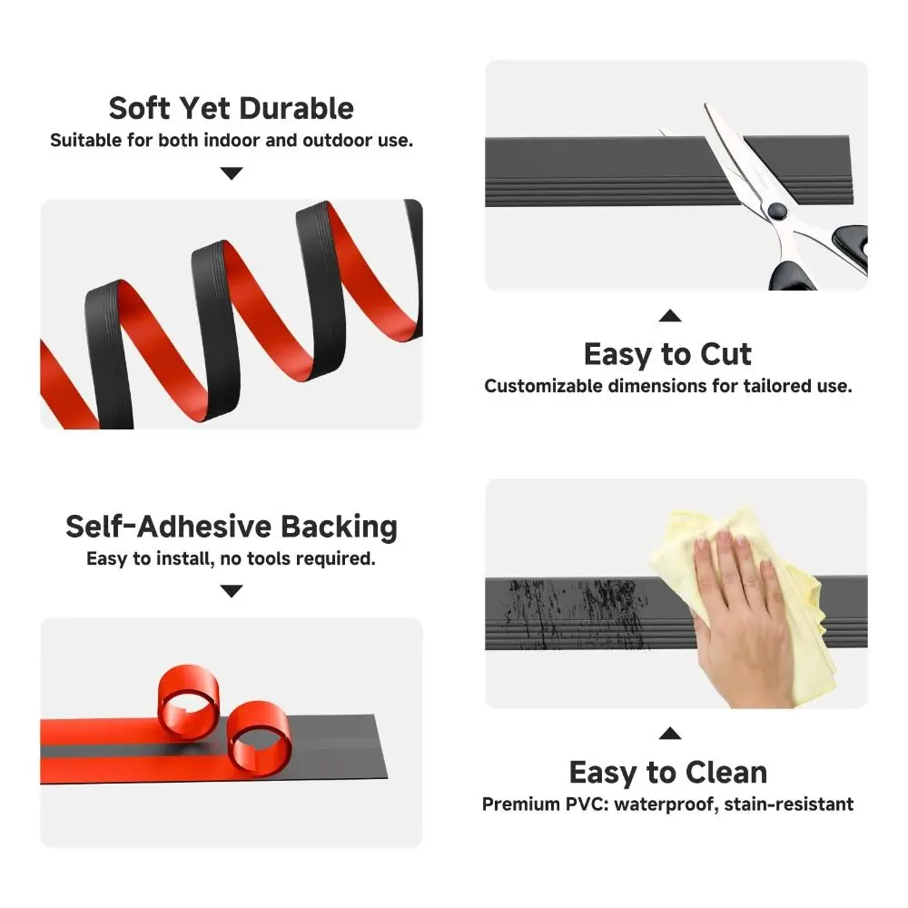 高品質100cm階段エッジトリム自己粘着式フレキシブル階段安全ストリップ滑り止めコーナートリム屋内外兼用