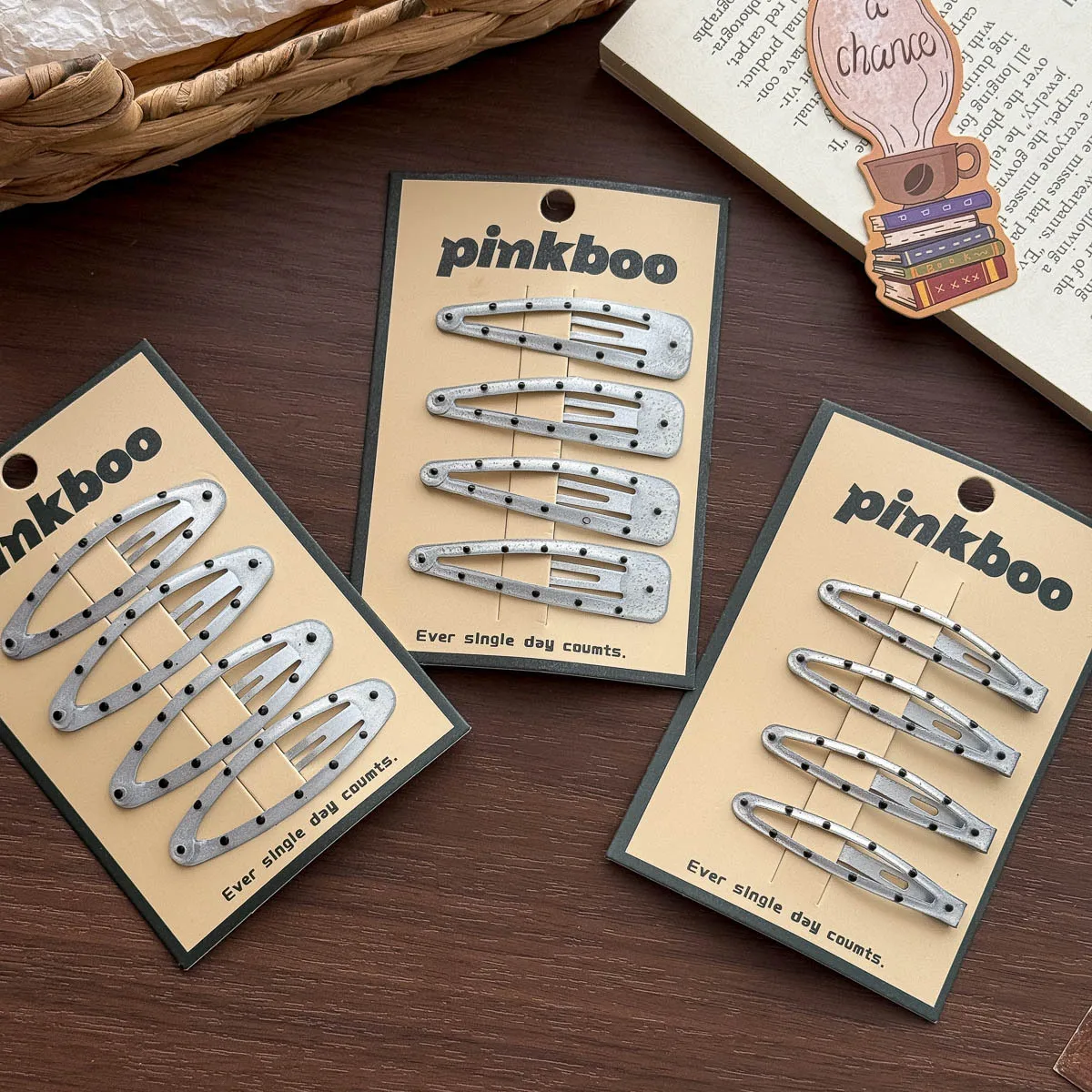 4pcs Silver Polka Dot Oval Triangle Hairpin BB Clip Girls Bangs Side Clip Hairpin Hair Clip Hair Accessories Barrettes Headwear