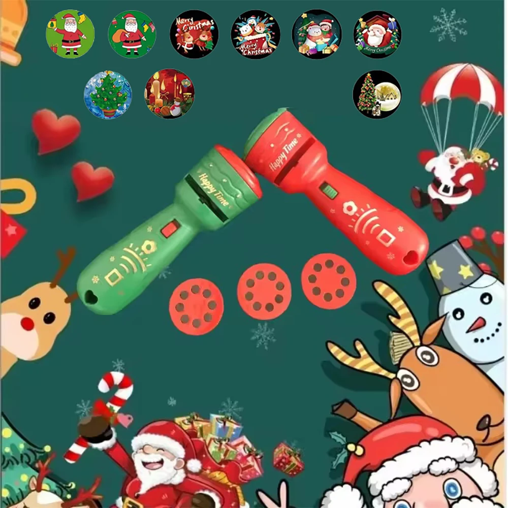 Lampe de poche projecteur de dessin animé amusant, jouet lumineux pour enfants, éducation précoce, motif lumineux, Puzzle pour bébé, cadeaux de noël