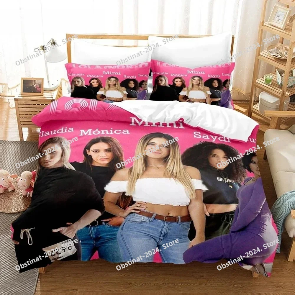 3D Spain Singer Girls L-Lola Índigo Bedding Set Printed Duvet Cover Sheet Pillowcase Bed Soft Quilt Cover Full Queen King Size