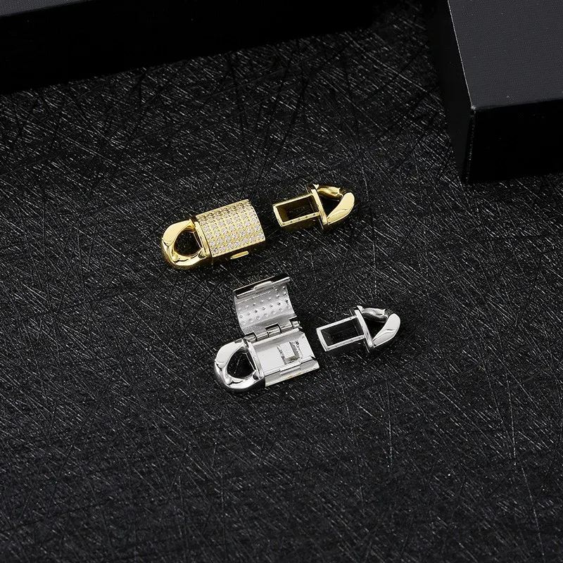 1pcs High-grade Zirconia Clasps Stainless Steel Jewelry Finding Clasp Hooks for Diy Necklace & Bracelet Chain Making