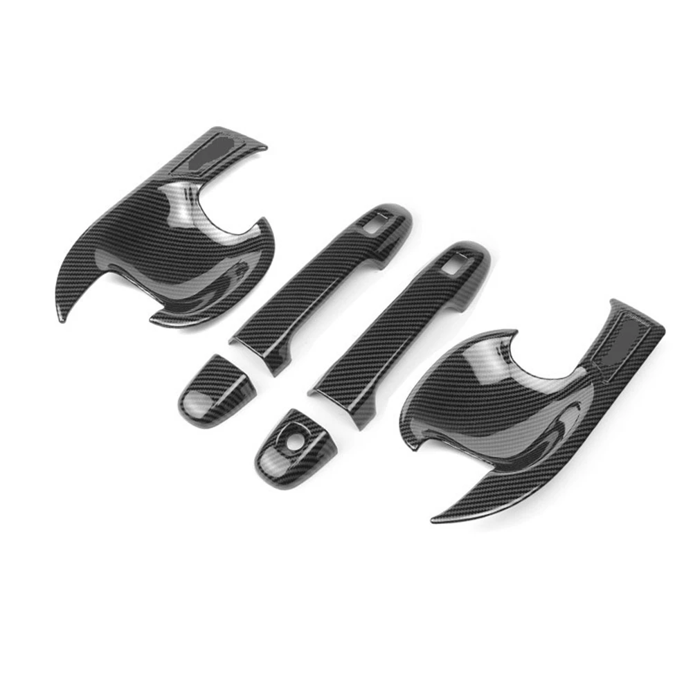 

A82E-Car Front Rear Door Handle Bowl Cover Protective Trim Carbon Fiber Stickers For Toyota CHR C-HR 2016-2020 Accessories
