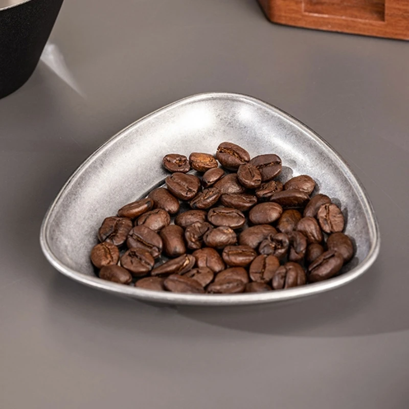 Stainless Steel Sauce Dish Plate Practical Dosing Tray Coffee Bean Weighing Plate Suitable for Snacks Fruits Coffee Dropshipping