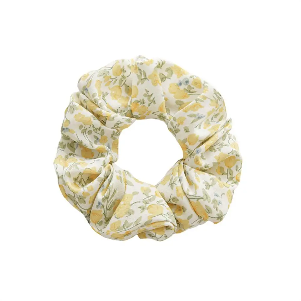 Intestine Chiffon Print Girl Hair Ring Korean Style Scrunchies Female Hair Accessories Floral Hair Scrunchies Elastic Hair Rope