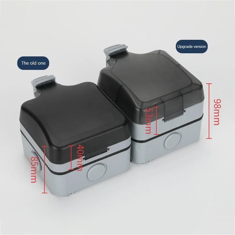 A02M-IP66 Outdoor Extension Lead 13A Rainproof Charging Socket Outdoor Socket Waterproof Box With Independent Switch(UK Plug)