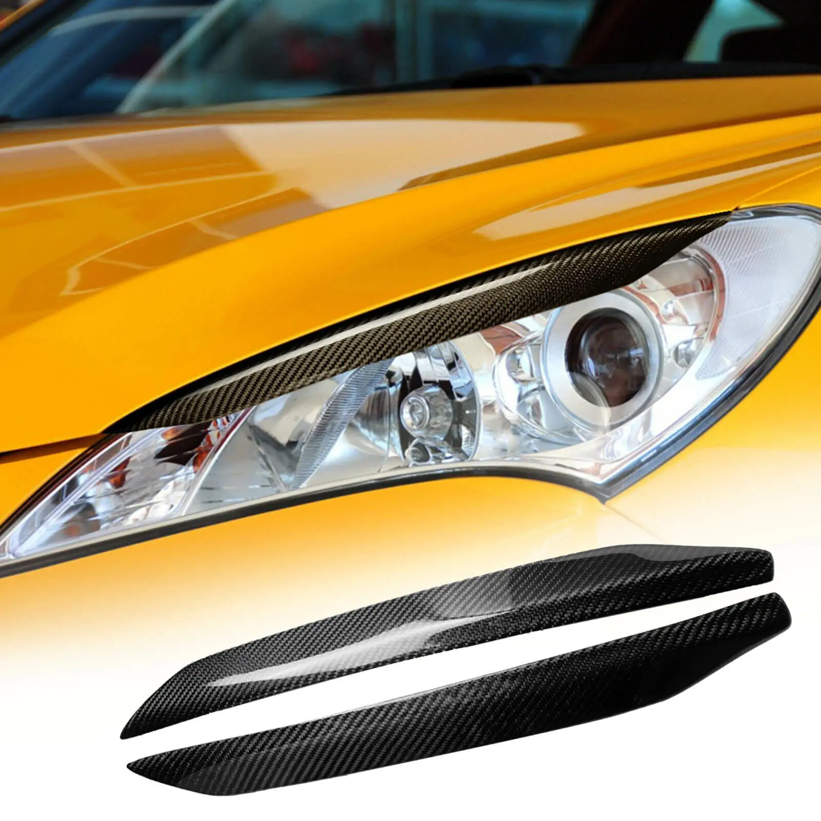 

Чехол для передней фары из углеродного волокна для Hyundai Genesis Coupe 2009-2011