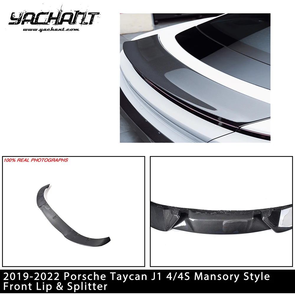 

Car-Styling Carbon Fiber Front Lip & Splitter MAN Style Fit For 2019-2022 Porsche Taycan J1 4/4S