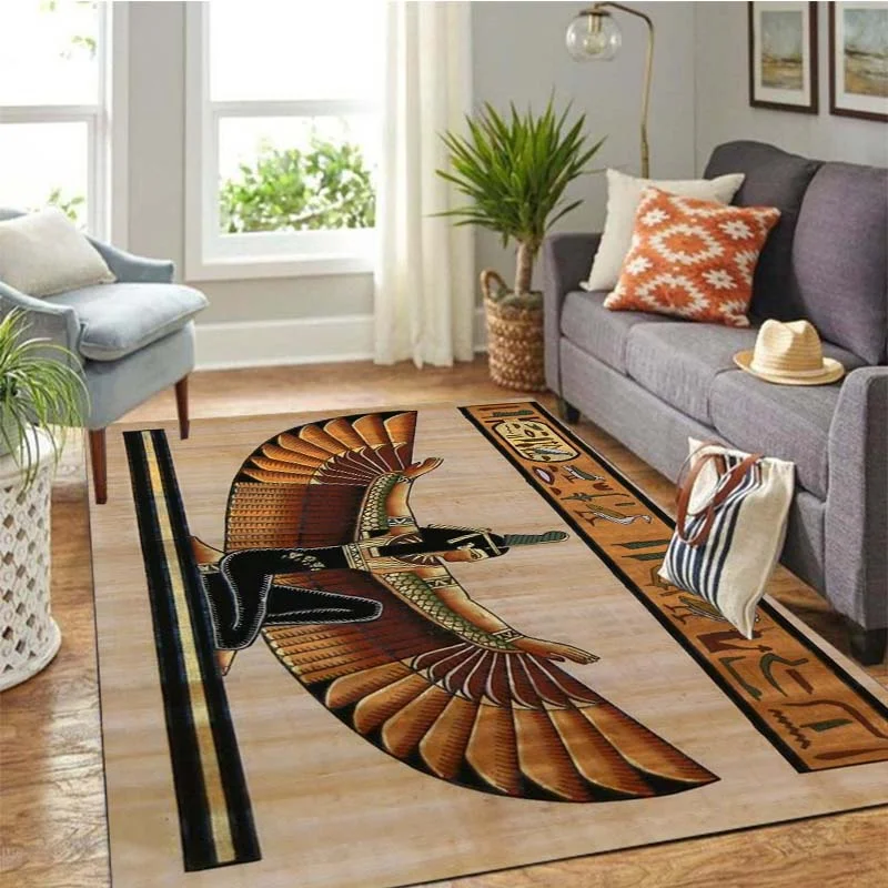 Egyptian Mayan Carpet for Living Room Luxury Home Decorations Sofa Table Large Area Rugs Bedroom Foot Pad Bathroom Non-slip Mat