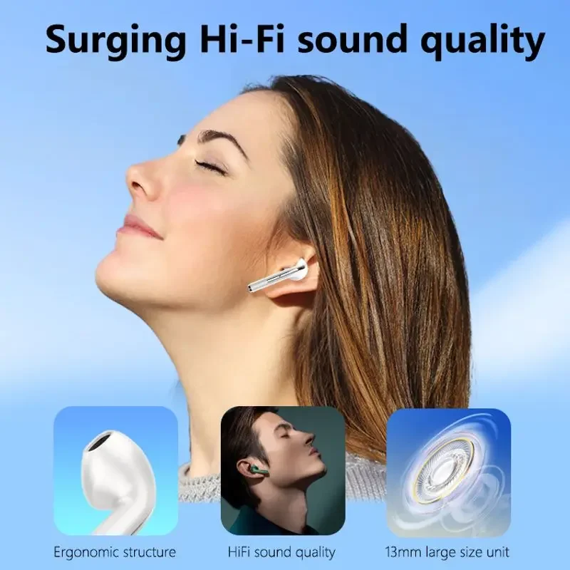 

TWS Bluetooth earbuds, HiFi , intelligent noise cancellation, high-definition calls, passive noise cancellation, touch controls.
