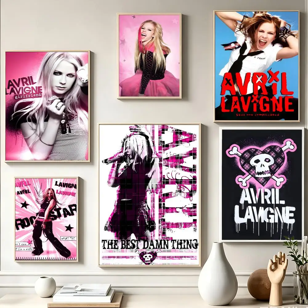Music Rock Canadian A-Avril Lavigne Poster High-definition Printed Canvas Painting, Home Wall Decoration, Frameless
