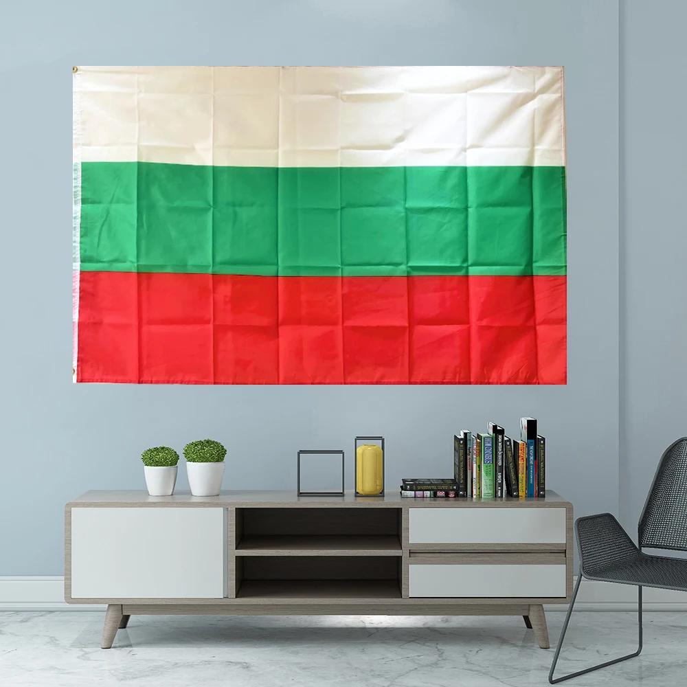 National Flag Bulgaria Cambodia Canada China Sport Graphic Custom Printed Polyester Shaft Cover Grommets Banner 3X5FT 90X150CM