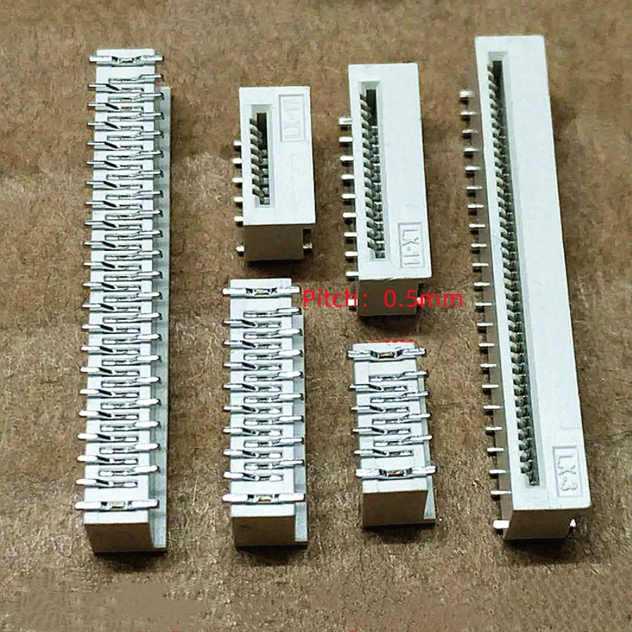 100PCS 0.5mm FPC/FFC Connector Double Row SMD Vertical 4-30Pin LCD Flexible Flat Cable Socket