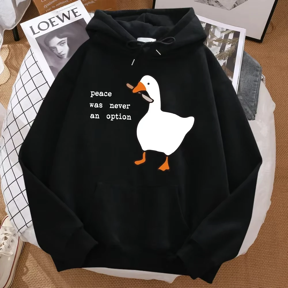 2026 „Peace Was Never An Option“ Bedrucktes Sweatshirt für Männer, Streetwear, Oversize, Herbst, Kapuzenpullover, Hipster, Weiche Hoodies, Hip-Hop, Warme Sportbekleidung – Detail 13