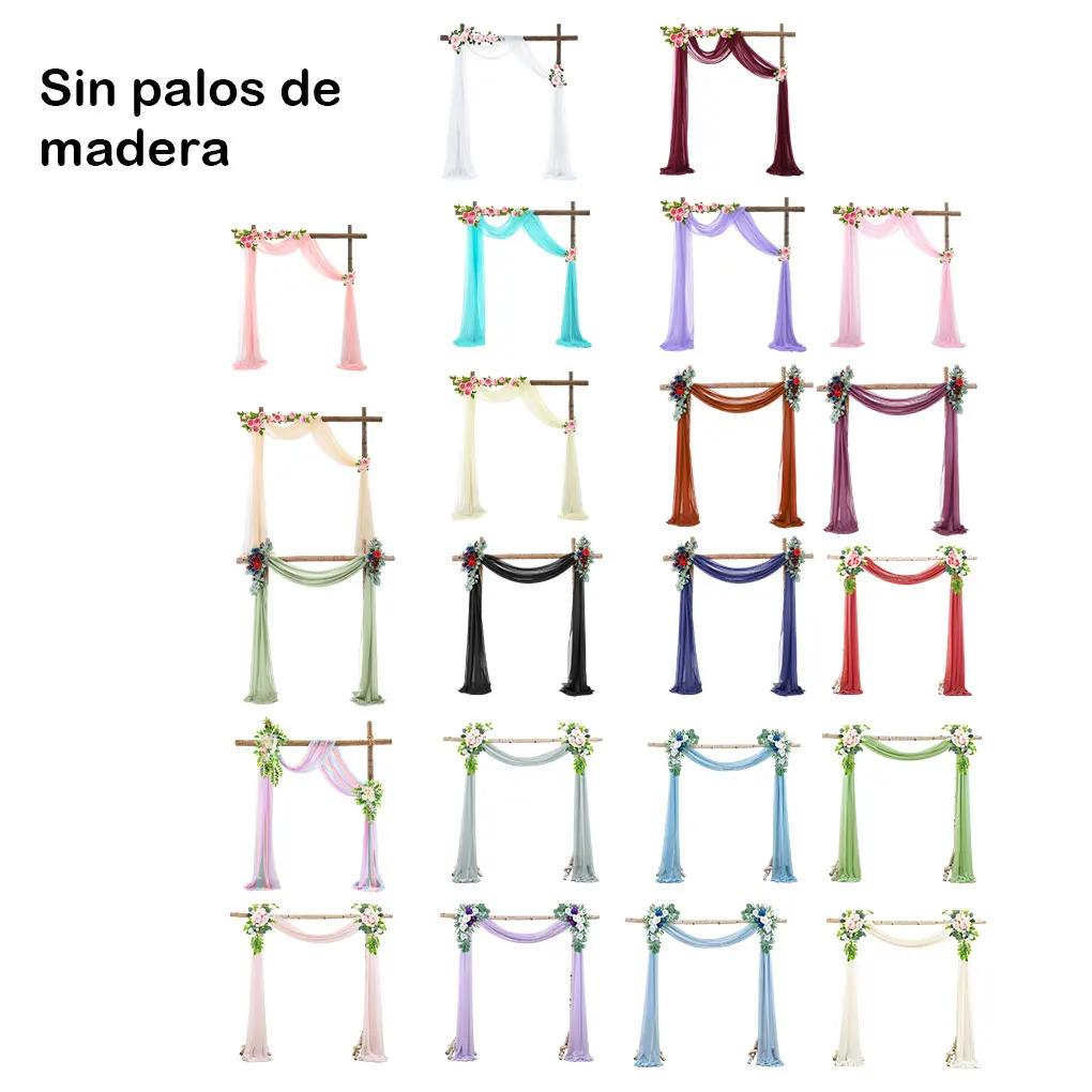 2 шт., полиэстеровая арка, драпировка, прочность, не линяющий свадебный декор, шифоновая ткань, драпировка, занавеска, бежевый