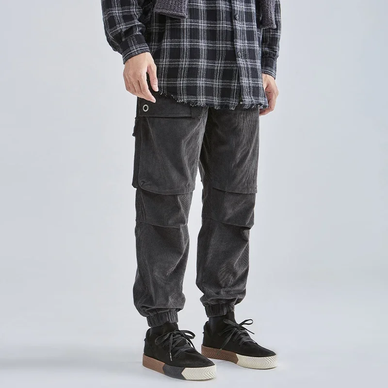 

Мужские брюки карго свободного кроя для весны и лета, уличная мода, длинные брюки в американском ретро-стиле, модные прямые широкие рабочие брюки 6197