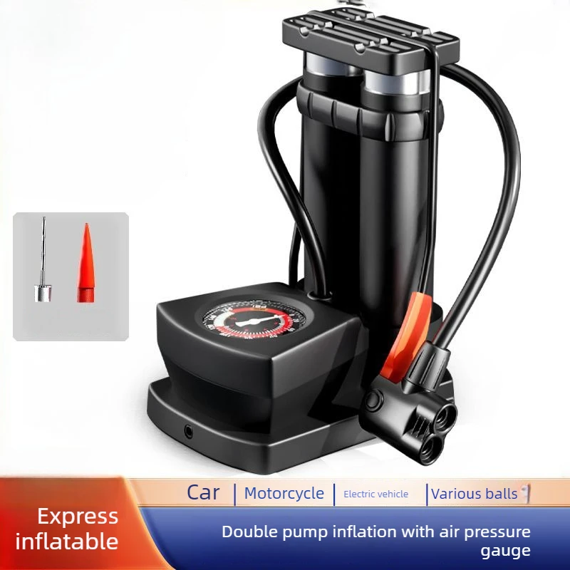 

Portable Bicycle Pump High Pressure Foot Pedal Air Pump Multifunctional Smll Bicycle Pumps Professional Sports Accessories