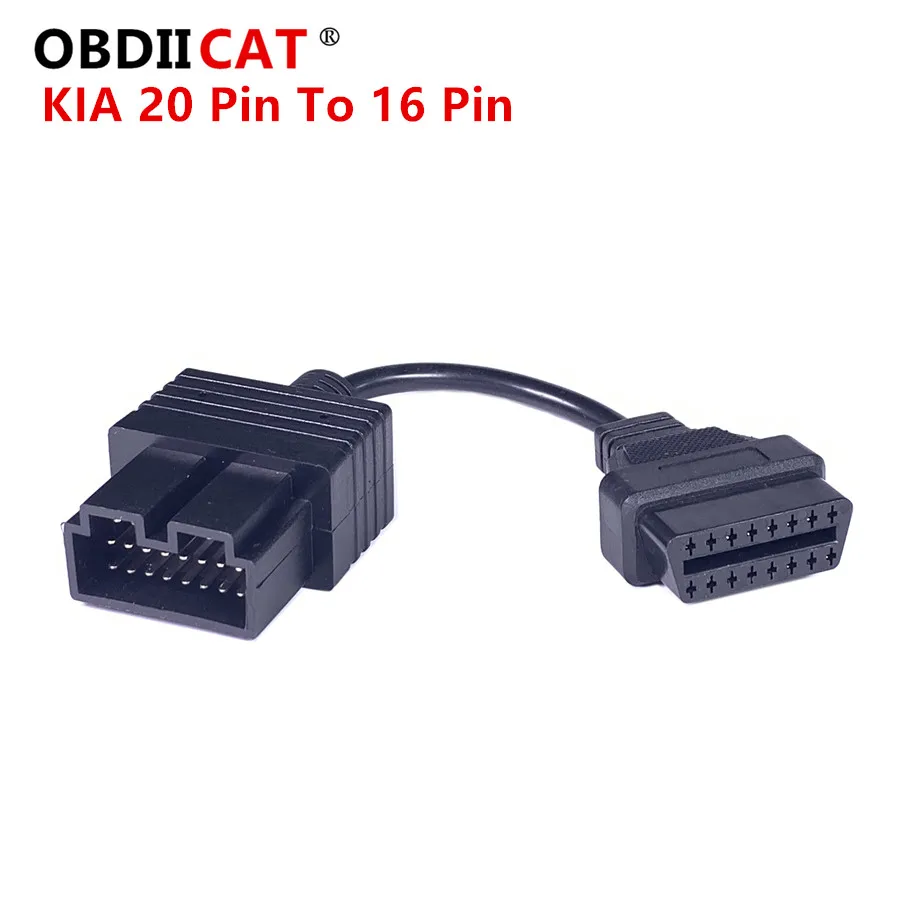 

OBD2 Diagnostic Cable for KIA 20pin to 16pin Adapter Diagnostic Connector 20pin Male to 16Pin OBD2 Diagnostic Cable Adapter