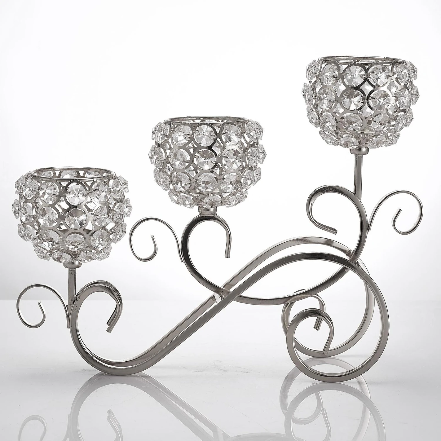 Soporte de Reación elegante y sofisticado, portavelas de cristal de lujo para decoración del hogar, nuevo