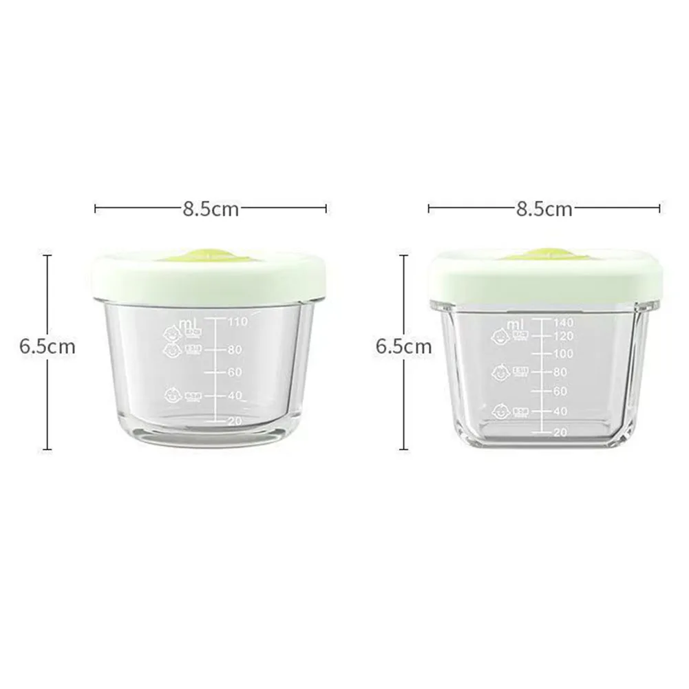 Baby Food Storage Bowl With 130ml/160ml Leak-Proof Freezer Storage Bowl For Kitchen Home