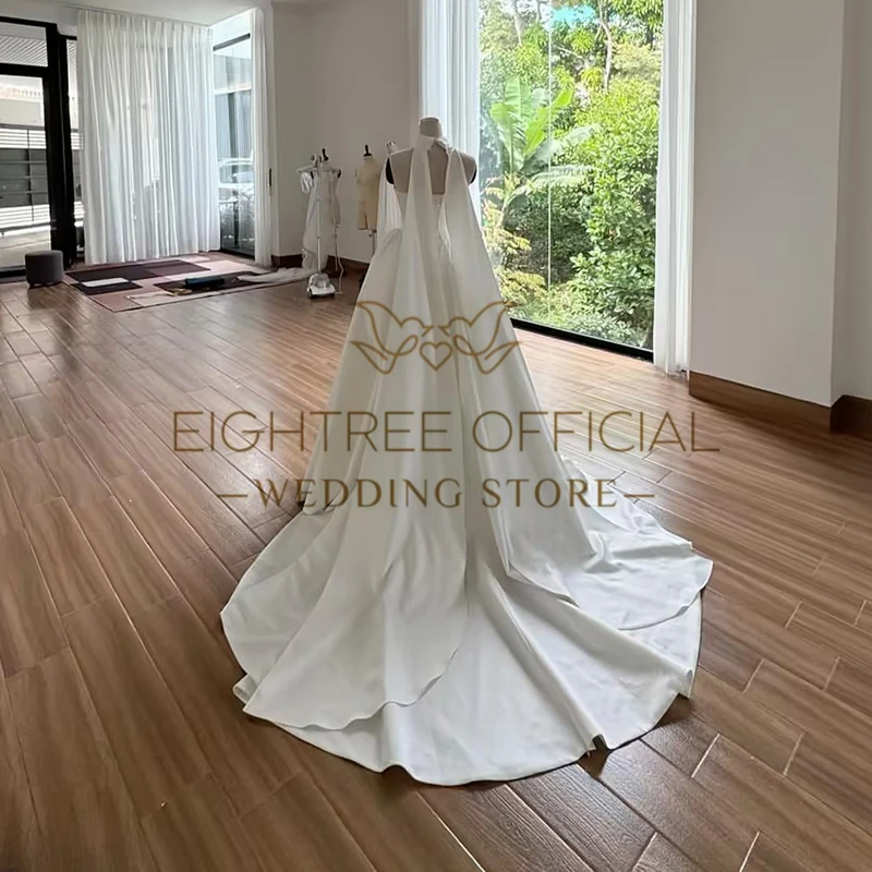 Eightree Exquisite Long Wedding Dresses Women's Sexy A Line Sweetheart Bridal Gowns Sleeveless Vestidos Para Mujer Customized