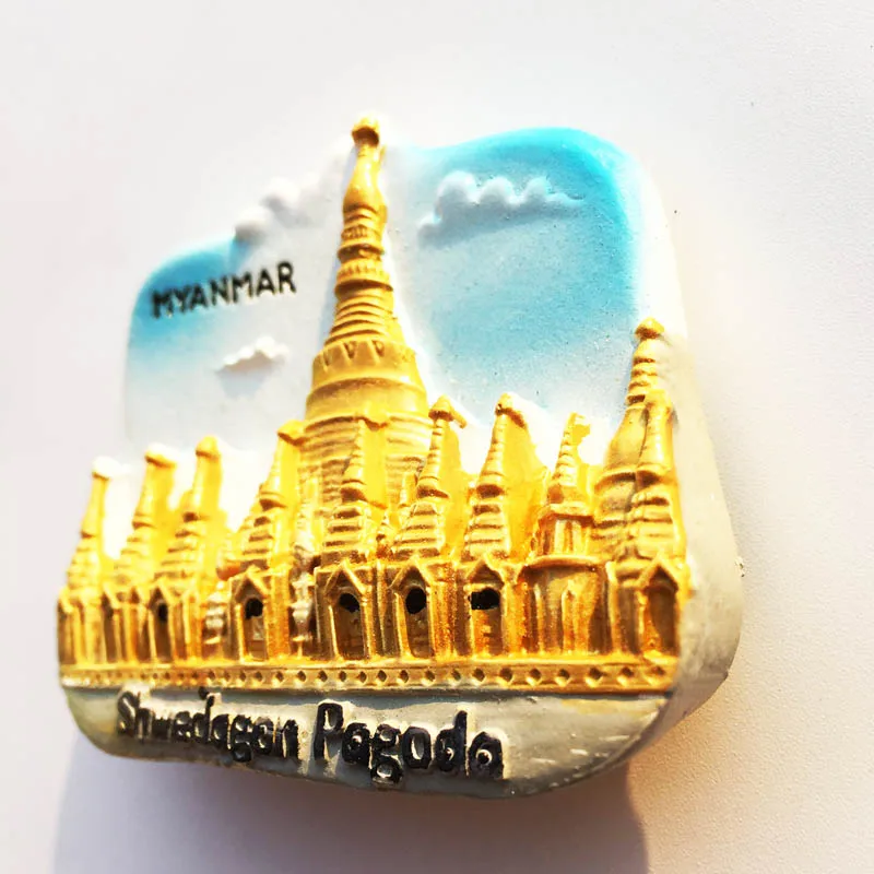 Fridge magnet resin decoration refrigerator stickers for tourism souvenirs and message stickers in Luang Prabang, Laos