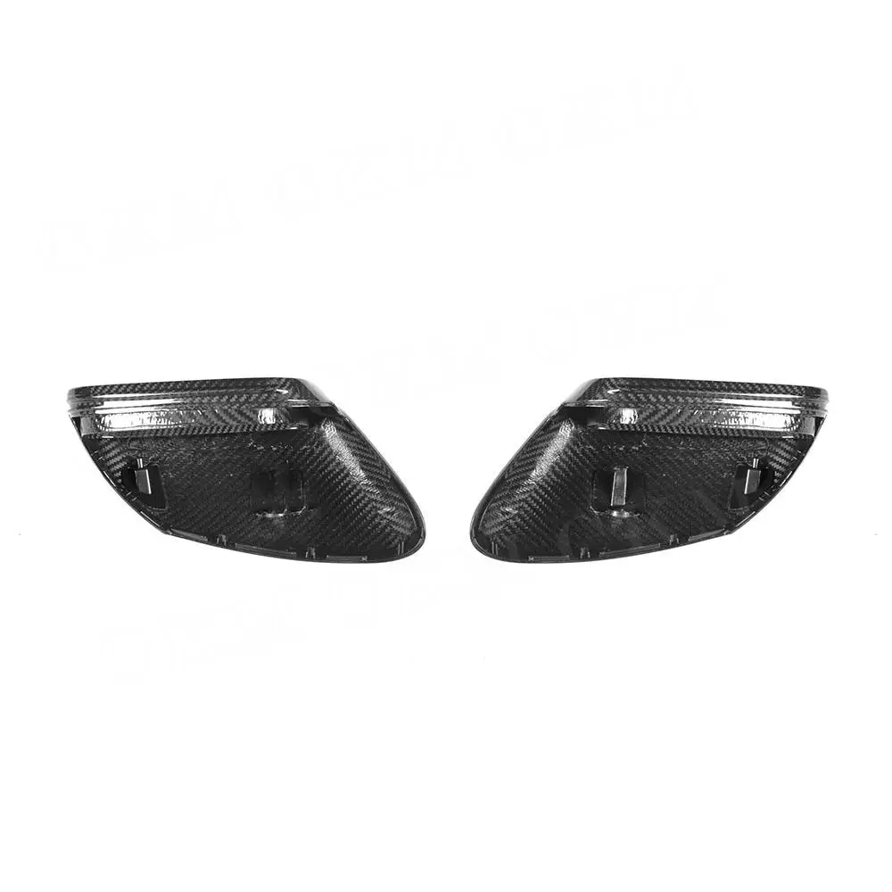 Dry Carbon Fiber Rearview Mirror Cap Trim Shell Covers For Porsche Taycan 911 9J1 2019+ For Porsche Taycan 992 2021+ LHD