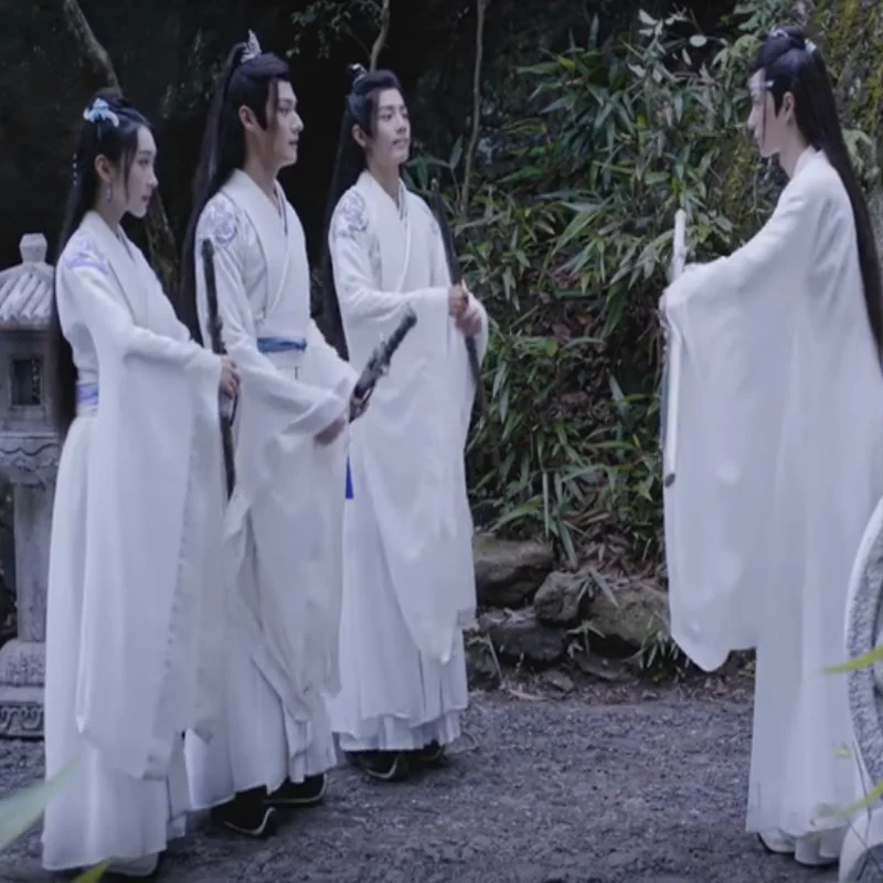 Chenqing makes Wei Wuxian, Xiao Zhanlan forget the opportunity, the same ancient costume Hanfu student swordsman Chinese style