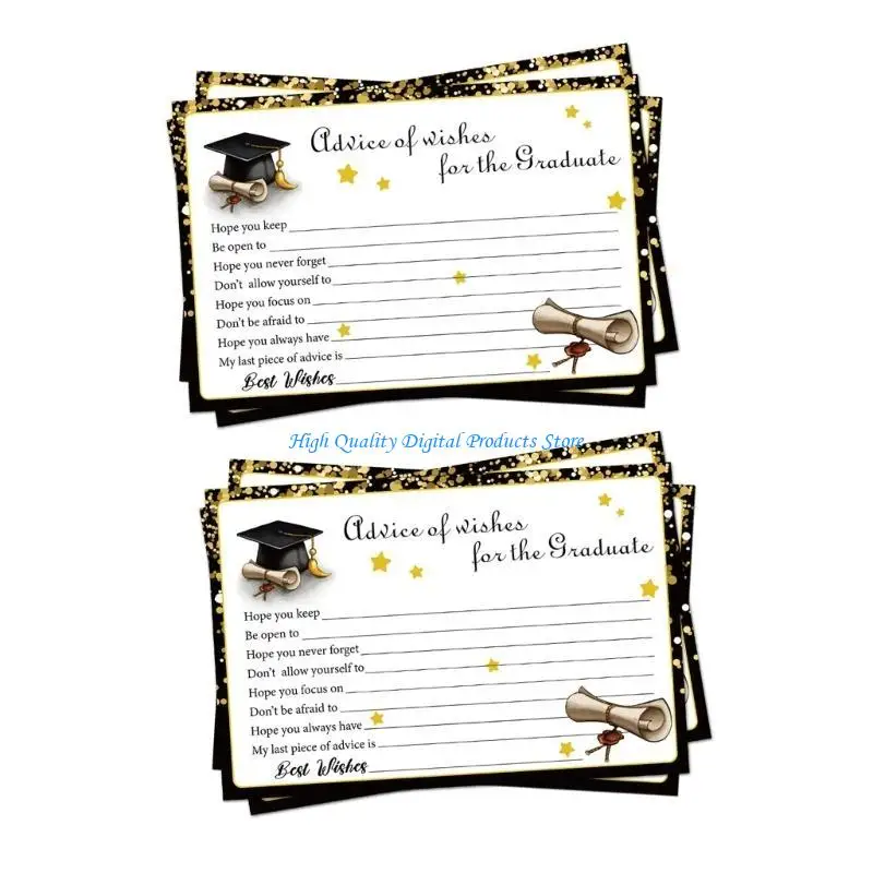 U2JE Pack 6 Afstuderen Wensen Advies Kaarten 6x4Inch Wenskaarten voor Afgestudeerden School Feestartikelen Afstuderen