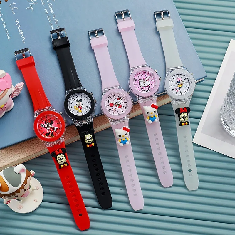 New Mickey Mouse Children Watches Cartoon Figure Doll Boys Girls Birthday Gifts Quartz Clock - view 4