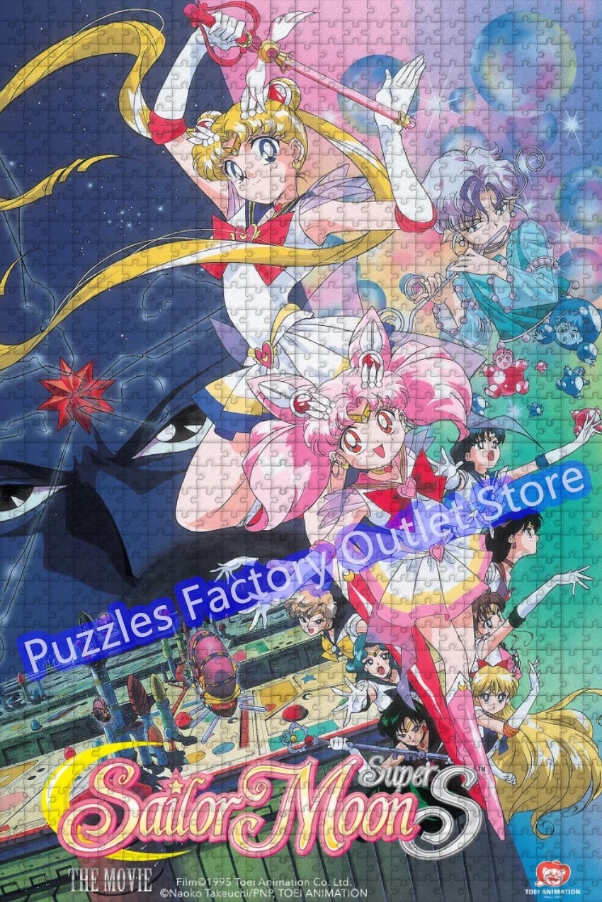 Sailor Moon 300/500/1000 Pieces Jigsaw Puzzles Nine Sailors Warriors Assemble! Anime Cartoon Print Puzzle for Kids Toys Gifts