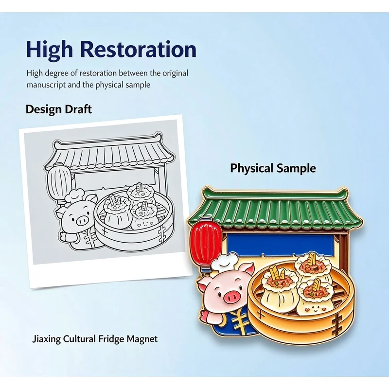 Customized cultural and creative travel food refrigerator magnets for scenic area souvenirsIP gift city