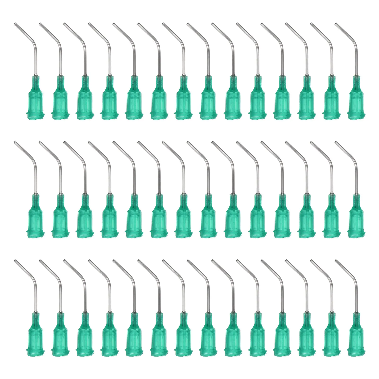 60pcs Blunt Tip Dispensing Needles 18G 19G 20G 22G 23G 24G 26G 27G 1" Bent Needle for Liquid with Luer