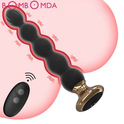 10 Speed Anal Vibrator Anal Beads Prostate Massage Wireless Remote Butt Plug Stimulator USB Charge Vibrators Sex Toys For Men Wo