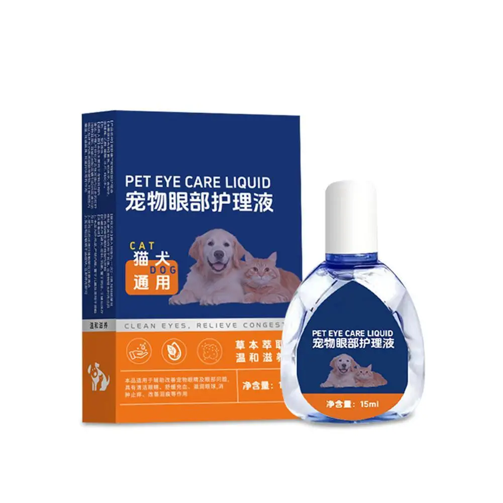 Pet Eye Drops for Dogs & Cats Pet Eye Care Liquid Dog Eye Infection Treatment to Soothe Eye Infection Allergy Relieve Dry Eyes