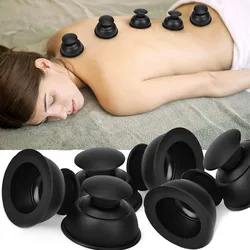 Silicone Vacuum Cupping Set Facial Massagr Fat Burning Cupping Massage Therapy Suction Cups Slimming Body Anti Cellulite