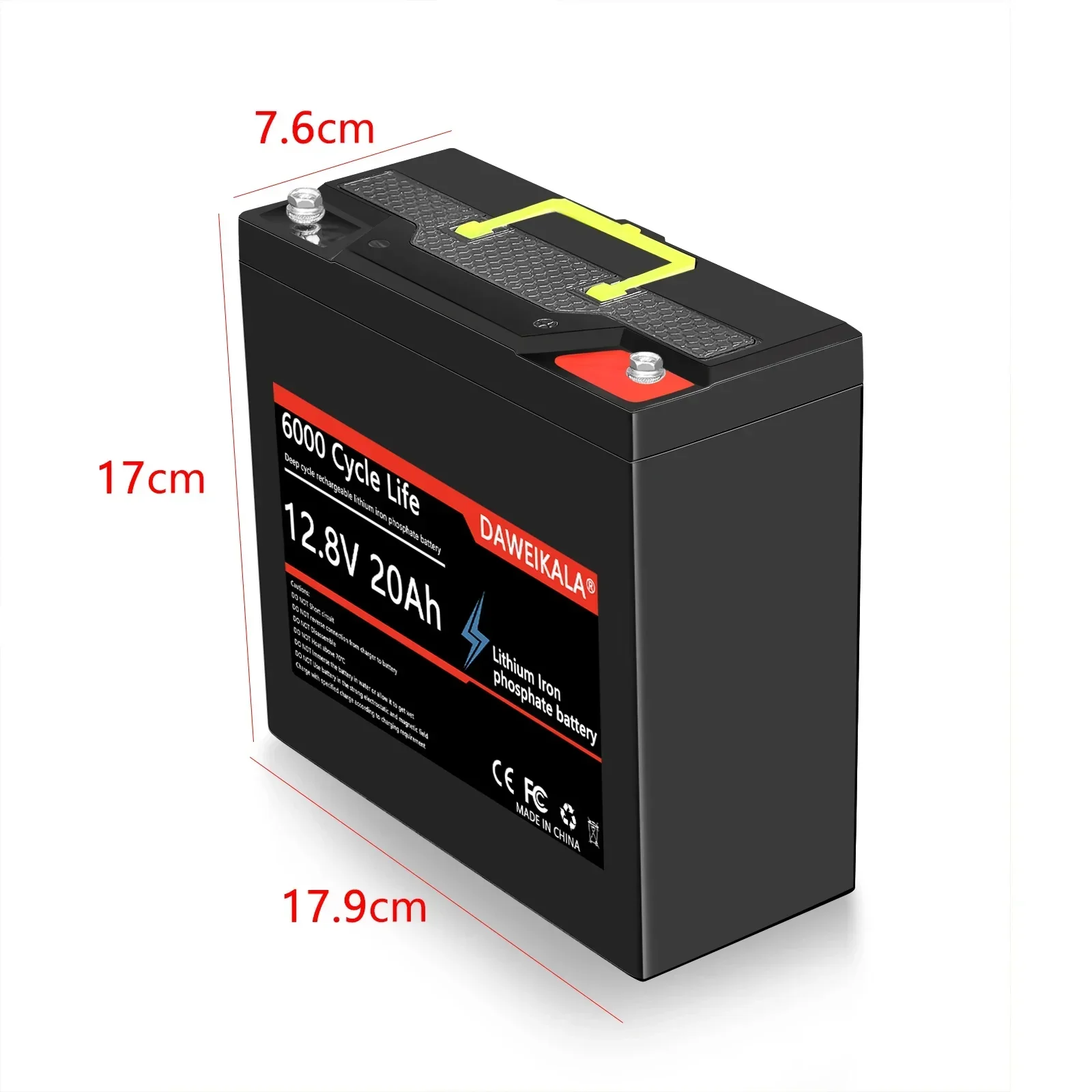 SU 12V 20Ah Lithium Battery LiFePO4 DeepCycle Rechargeable Battery With 20A BMS For Solar Wind Power Marine Fish Finder Ride-on