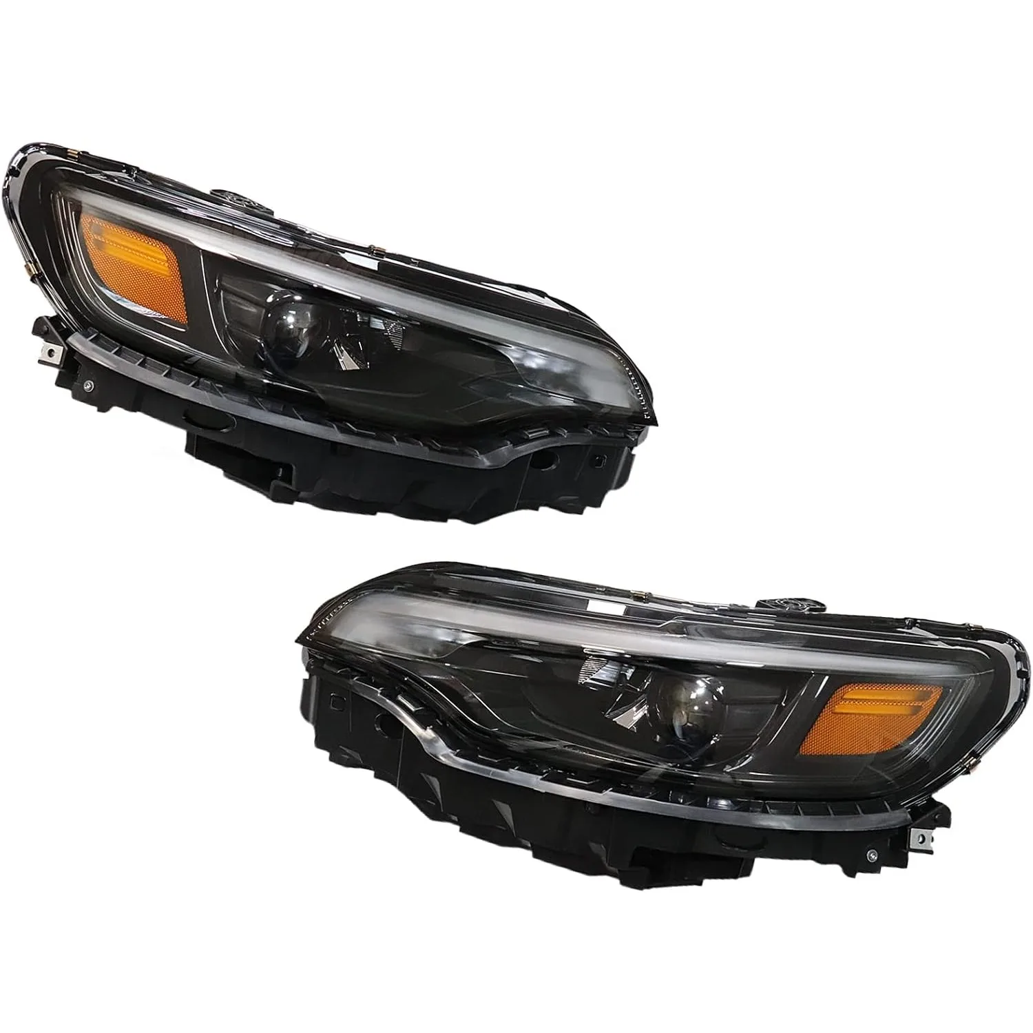 

Front Headlights Assembly Left+Right Side for 2019-2021 Jeep Cherokee w/LED DRL Projector Direct Replacement Headlamps Assy Set