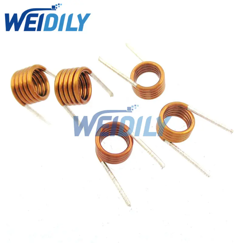 50PCS Coil Inductor Kit 3.5*7.5T*0.7 3.5*4.5T*0.7 3.5*3.5T*0.7 3.5*2.5T*0.7 3.5*1.5T Hollow Coil Inductance FM Copper Wire Set