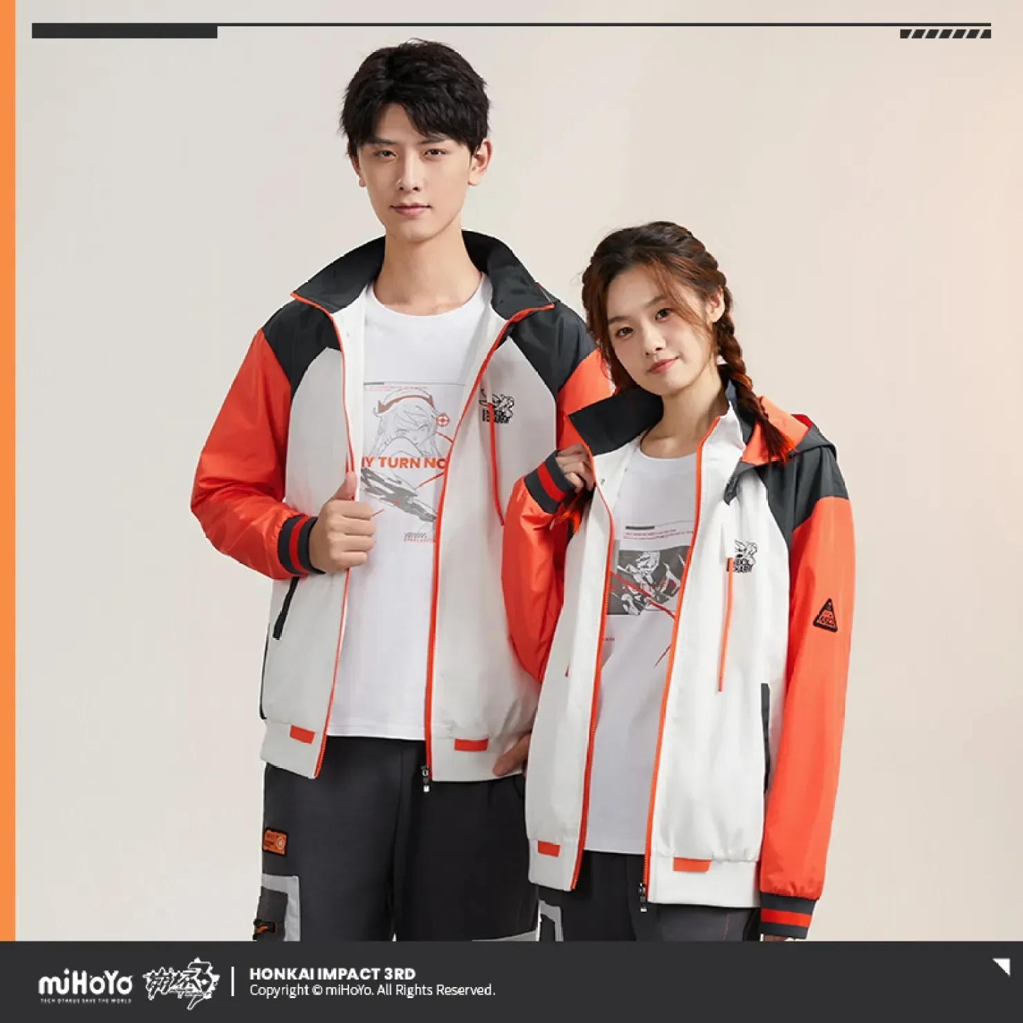 

[Genuine] Anime Game Honkai Impact 3rd Cosplay Kiana Kaslana Casual Jacket Adult Woven Tops Couple Hooded Coat Limited Pendant