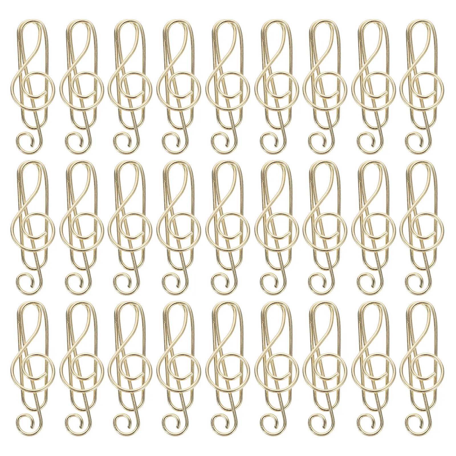 

50Pcs Cute Music Note Shaped Paper Clips Bookmarks Metal Office School Stationery Clamps for Calendar Notebook Decoration