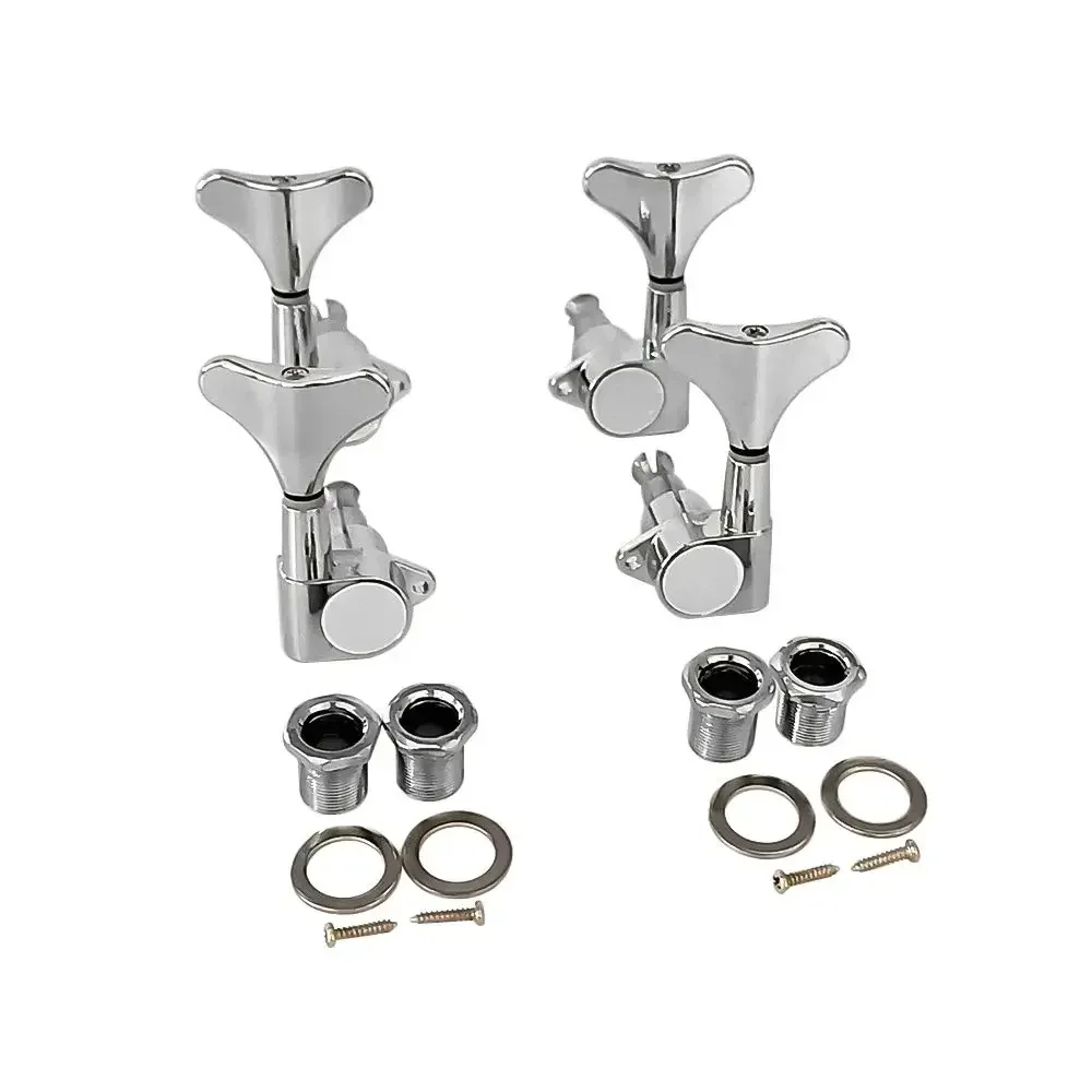 1set Electric Bass String Knob Enclosed Tuning Pegs Machine Heads Tuners Metal Tuning Peg for Electric Bass Guitar  Accessories
