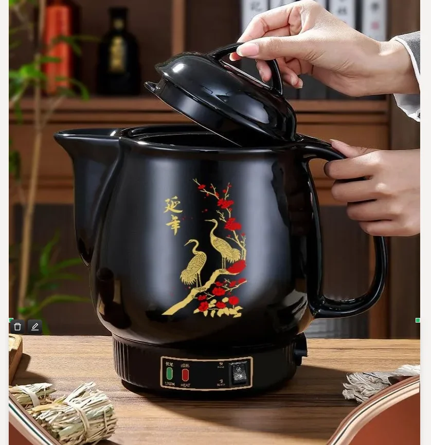 220V Automatische Keramik Kräuter Topf Elektrische Chinesische Medizin Herd Große Kapazität Gesundheit Eintopf Topf CAA