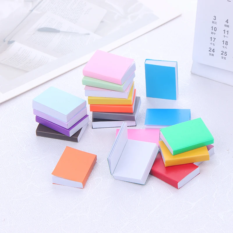 4pcs/set 1/12 Dollhouse Miniature Book Mini Books Model Toy Furniture Study Bookcase Decoration Accessories