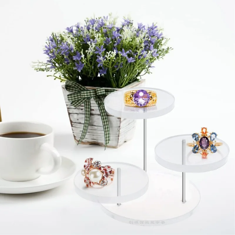 3/5/12 base acrylic figure ring jewelry display stand  table cake dessert display stand