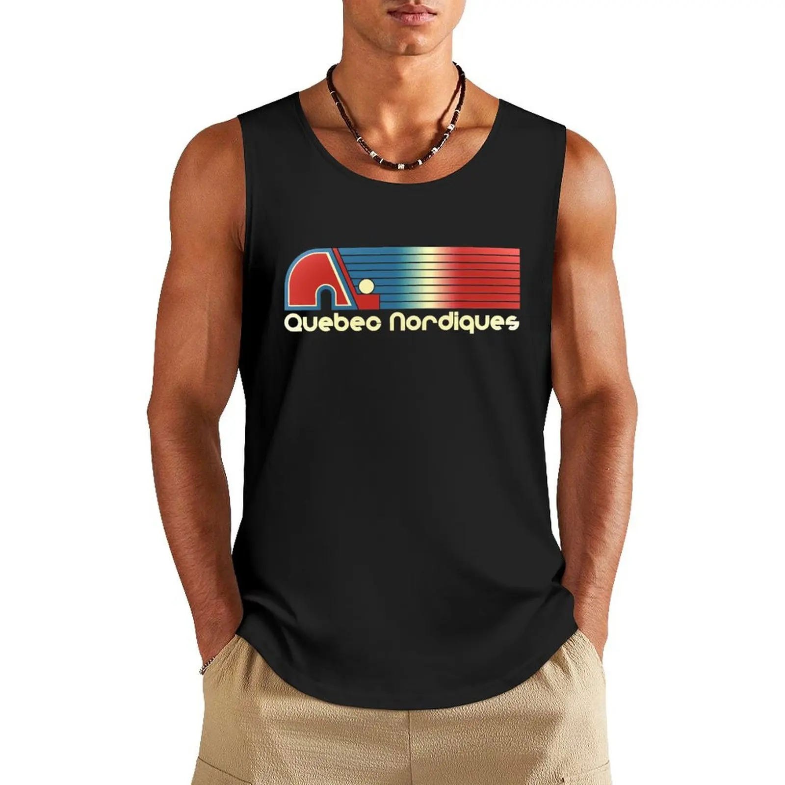 

Quebec Nordiques [DEFUNCT] Tank Top gym men sports suits sleeveless shirts anime