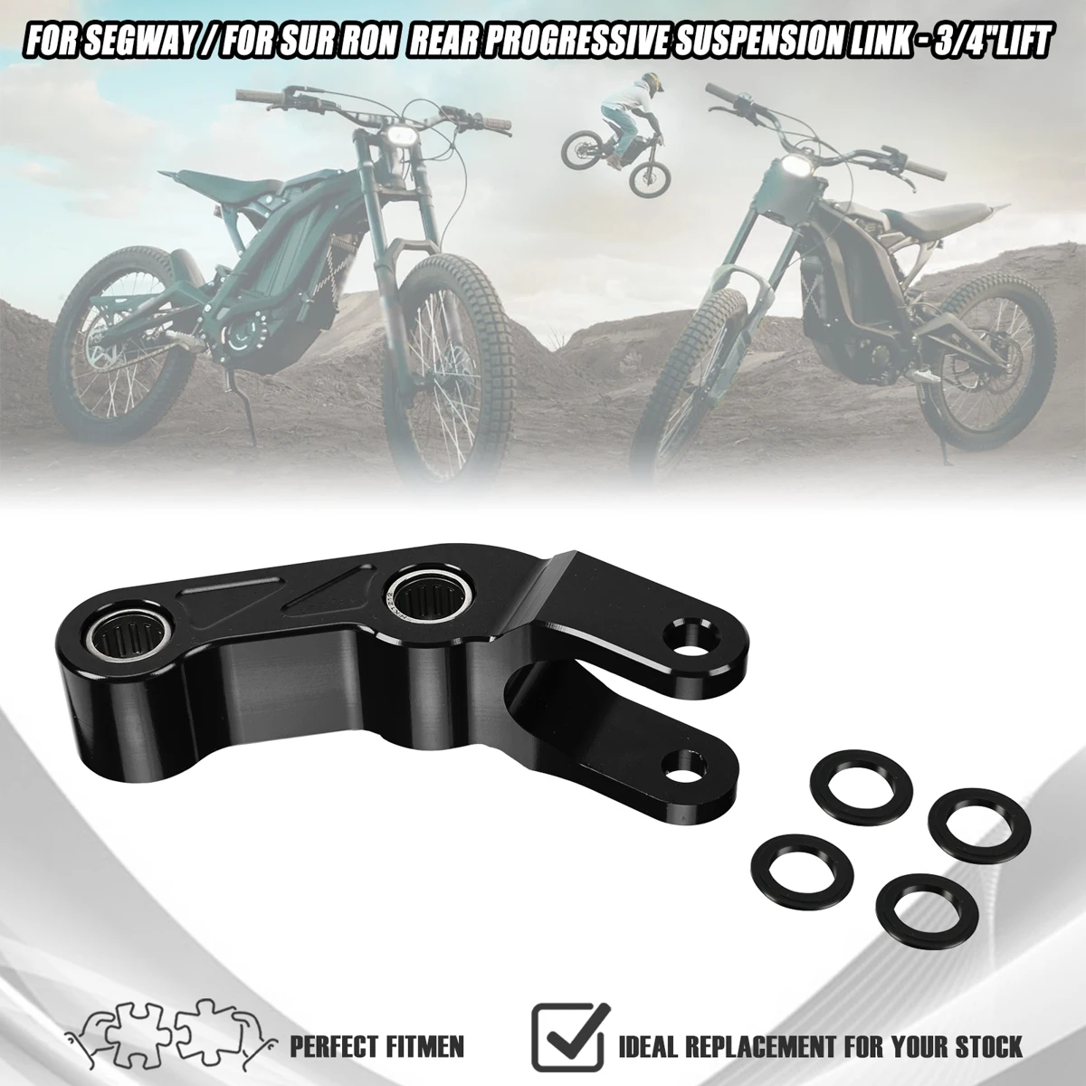 

3/4 дюйма задняя прогрессивная подвеска, подъемный электрический опускающий комплект, черный алюминий для Segway Sur Ron Dirt Bike