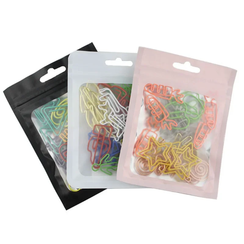 30pcs/bag Random Metal Paperclips Kawaii Fruit Animal Paper Clips Office Stationery Staff Document File Papers Storage Bookmarks