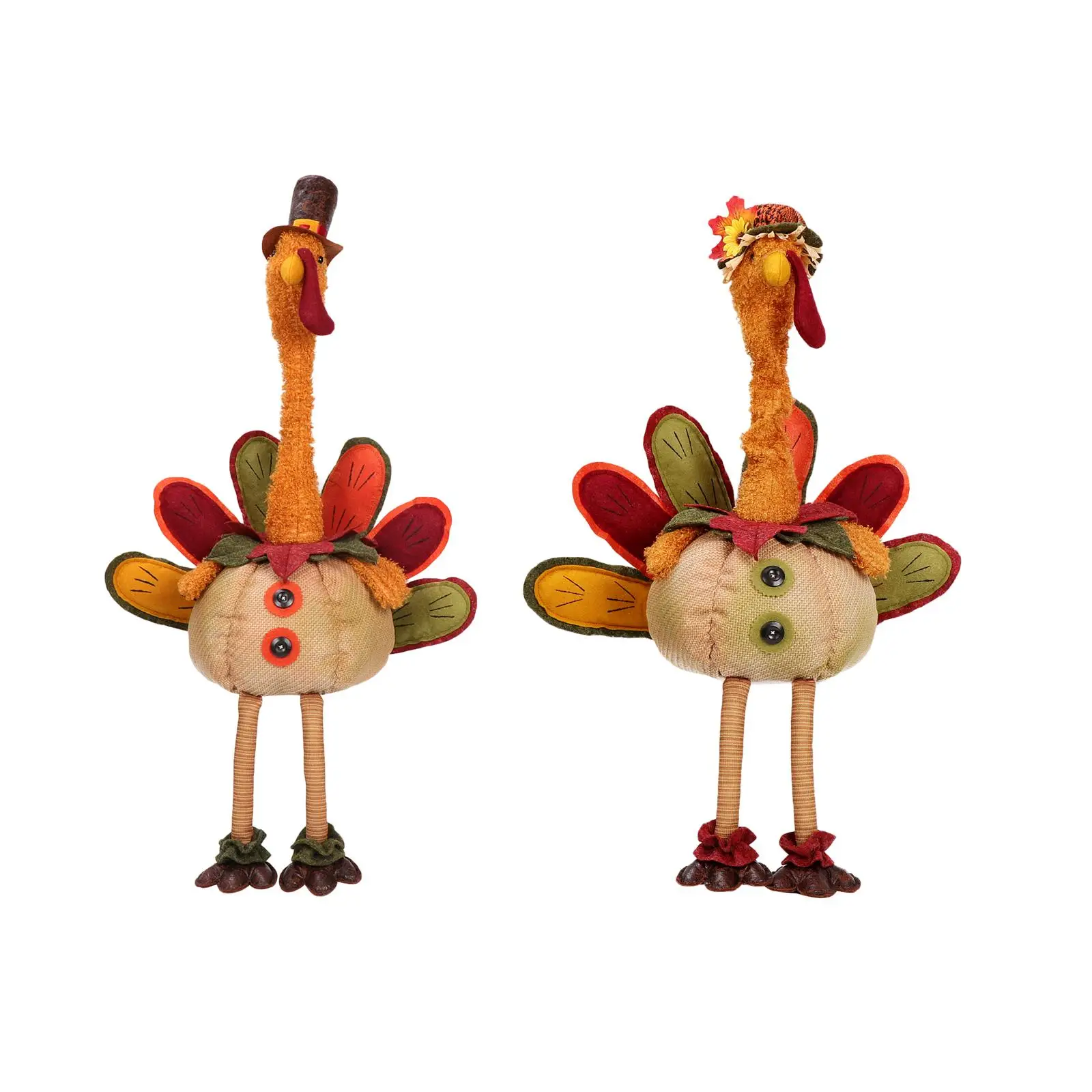 

Thanksgiving Turkey Doll Funny Thanksgiving Tabletop Decorations for Holiday