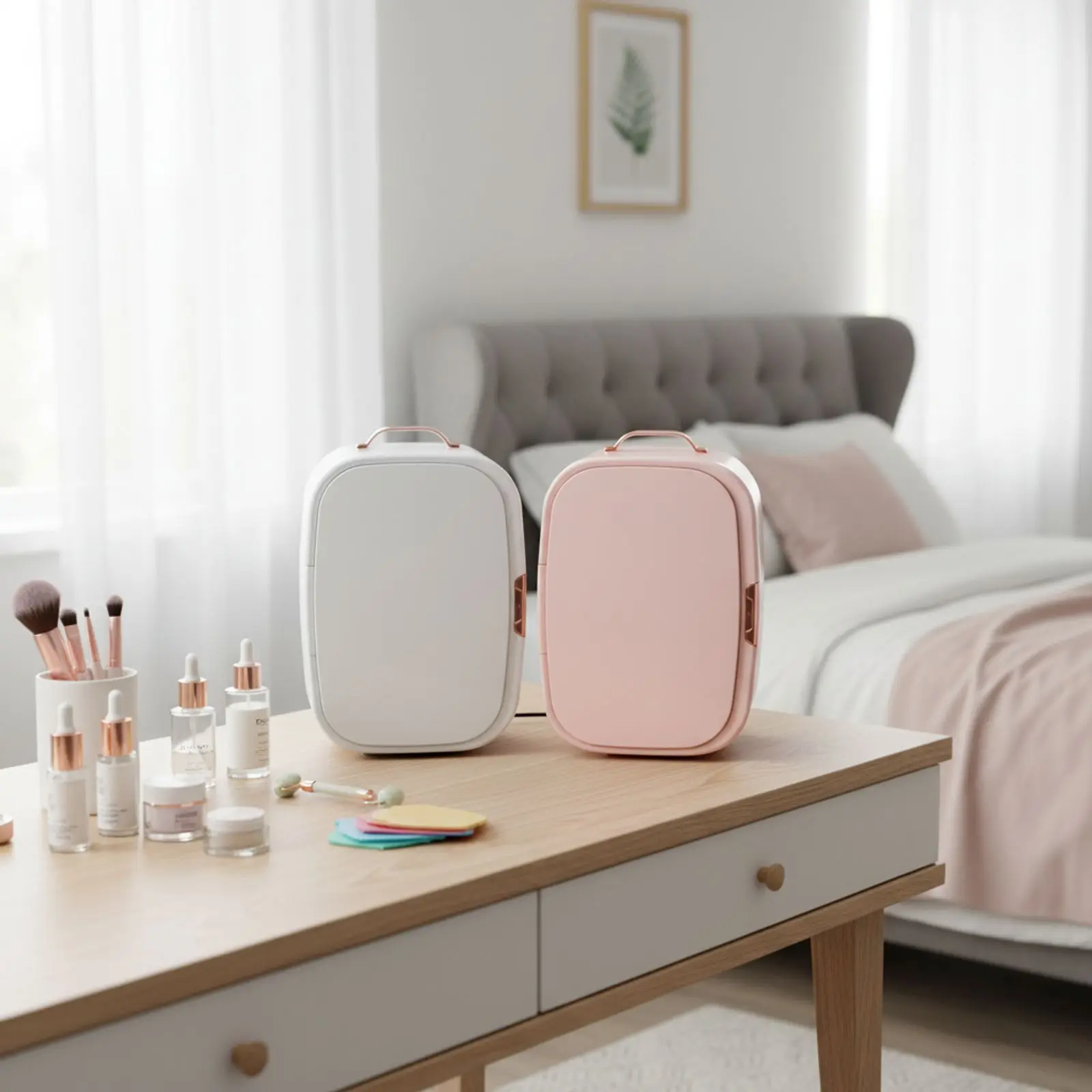 12L Beauty-Kühlschrank für Make-up-Aufbewahrung Mini-Kosmetik-Kühler und -Wärmer mit 4-60 Grad ℃   Konstanttemperatur-Kompakt-Kühlschrank für Hautpflege im Schlafzimmer und Wohnheim, Geräuscharm unter