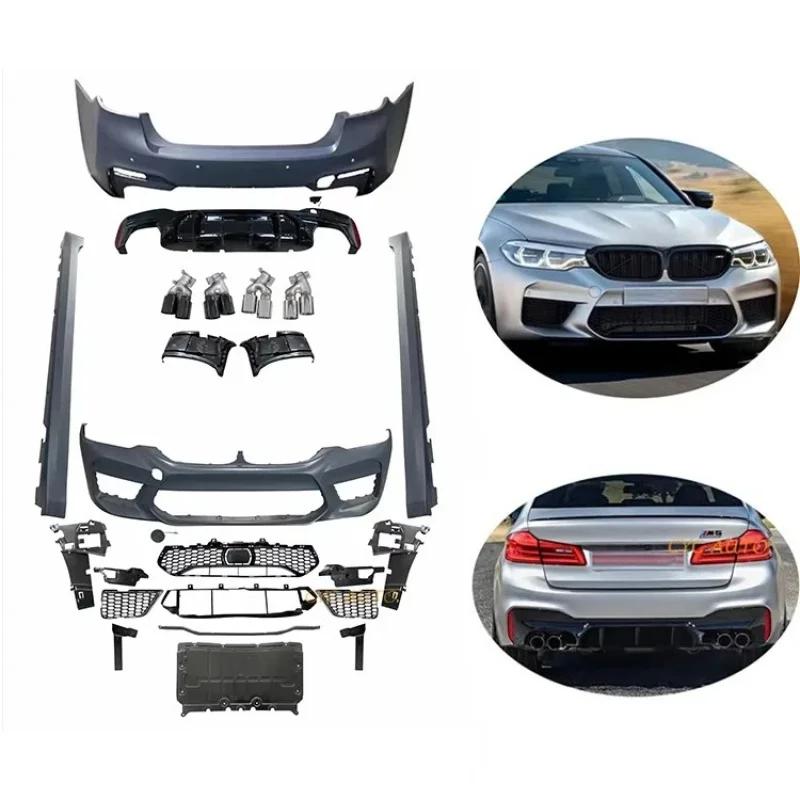 AutoParts Realm Store Durable Car Auto Parts AccessoriesF0 Style PP Material Bodykit Front Rear Bumper With Pip Si